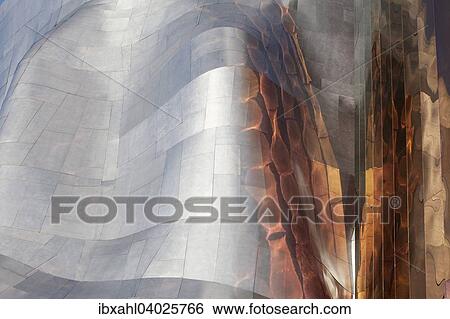 Stock Photograph - "Facade of the Science Fiction Museum, Seattle Center, Seattle, Washington, United States, North America". Fotosearch