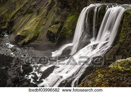 "Fagrifoss waterfall, river Geirlandsa, Lakagigar region, Vatnajokull National Park, highlands, Iceland, Europe" View Large Photo Image Stock Image - "Fagrifoss waterfall, river Geirlandsa, Lakagigar region, Vatnajokull National Park, highlands, Iceland, Europe". Fotosearch