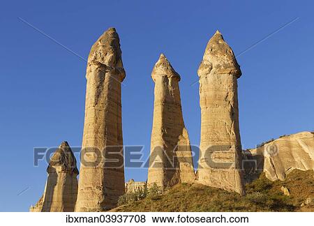 "Fairy chimneys, phallus-shaped tufa formations, Love Valley, Goreme National Park, Cappadocia, Nevsehir Province, Central Anatolia Region, Turkey, Asia" View Large Photo Image Stock Photo - "Fairy chimneys, phallus-shaped tufa formations, Love Valley, Goreme National Park, Cappadocia, Nevsehir Province, Central Anatolia Region, Turkey, Asia". Fotosearch