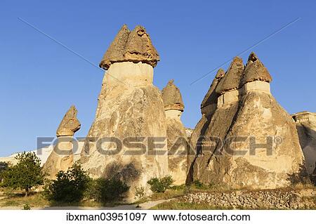 "Fairy chimneys, tufa formations, Valley of the Monks, Pasabagi, Goreme National Park, Cappadocia, Central Anatolia Region, Anatolia, Turkey, Asia" View Large Photo Image Stock Photo - "Fairy chimneys, tufa formations, Valley of the Monks, Pasabagi, Goreme National Park, Cappadocia, Central Anatolia Region, Anatolia, Turkey, Asia". Fotosearch