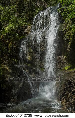 Stock Photo - "Falltobel waterfall, Niedersonthofen, Oberallgau, Allgau, Bavaria, Germany, Europe". Fotosearch