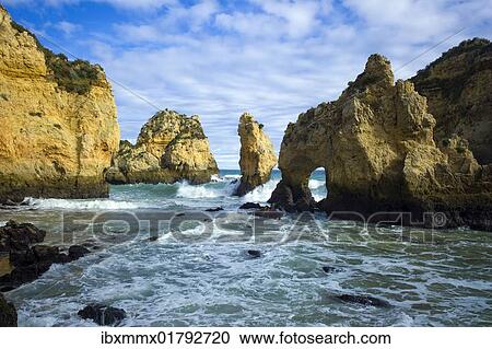 "Famous rocky coast, Ponta da Piedade, Mercy Point, Lagos, Algarve region, Portugal, Europe" View Large Photo Image Stock Image - "Famous rocky coast, Ponta da Piedade, Mercy Point, Lagos, Algarve region, Portugal, Europe". Fotosearch