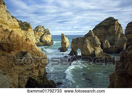 "Famous rocky coast, Ponta da Piedade, Mercy Point, Lagos, Algarve region, Portugal, Europe" View Large Photo Image Stock Image - "Famous rocky coast, Ponta da Piedade, Mercy Point, Lagos, Algarve region, Portugal, Europe". Fotosearch