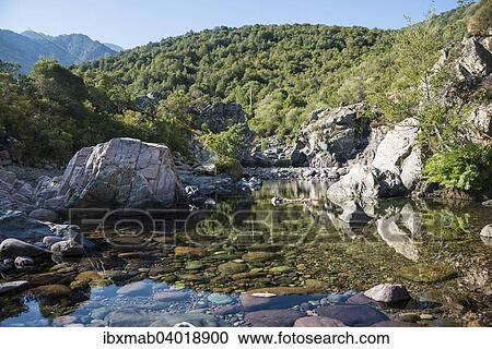 Stock Image - "Fango river, Tuarelli, Fango valley, Vallee du Fango, Haute-Corse, Corsica, France, Europe". Fotosearch