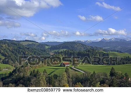 "Farmhouse in the Allgau countryside, Allgau Alps at the back, Stiefenhofen, Allgau, Bavaria, Germany, Europe" View Large Photo Image Stock Photo - "Farmhouse in the Allgau countryside, Allgau Alps at the back, Stiefenhofen, Allgau, Bavaria, Germany, Europe". Fotosearch