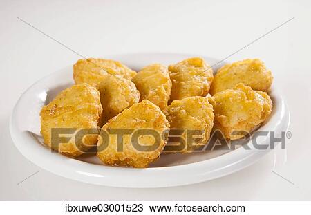 Stock Image - "Fast food, chicken nuggets, Mannheim, Baden-Wurttemberg, Germany, Europe". Fotosearch