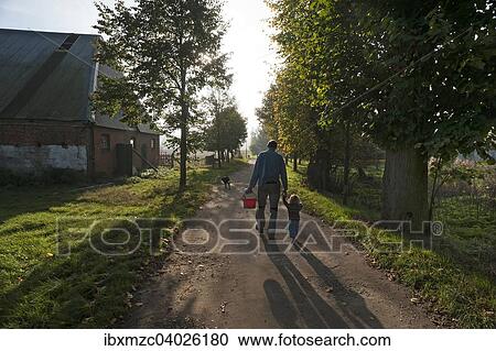 "Father holding his little daughter by the hand, on a path in the morning, Othenstorf, Mecklenburg-Western Pomerania, Germany, Europe" View Large Photo Image Stock Image - "Father holding his little daughter by the hand, on a path in the morning, Othenstorf, Mecklenburg-Western Pomerania, Germany, Europe". Fotosearch