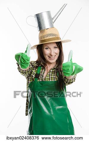 Female gardener View Large Photo Image Stock Photograph - Female gardener. Fotosearch