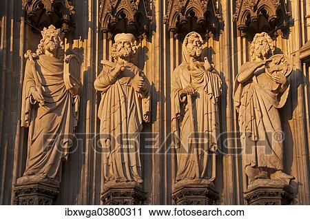 "Figures of saints on the main portal, west facade, Cologne Cathedral, Cologne, North Rhine-Westphalia, Germany, Europe" View Large Photo Image Stock Image - "Figures of saints on the main portal, west facade, Cologne Cathedral, Cologne, North Rhine-Westphalia, Germany, Europe". Fotosearch