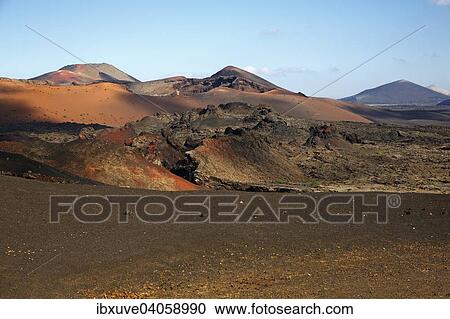 "Fire Mountains, Montanas del Fuego, Timanfaya National Park, volcanic landscape in the evening light, Lanzarote, Canary Islands, Spain, Europe" View Large Photo Image Stock Image - "Fire Mountains, Montanas del Fuego, Timanfaya National Park, volcanic landscape in the evening light, Lanzarote, Canary Islands, Spain, Europe". Fotosearch