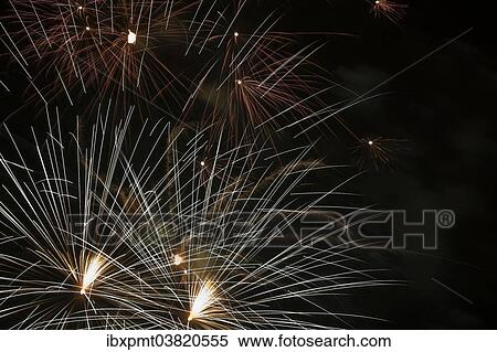 Stock Photography - "Fireworks, Laval, Quebec, Canada, North America". Fotosearch