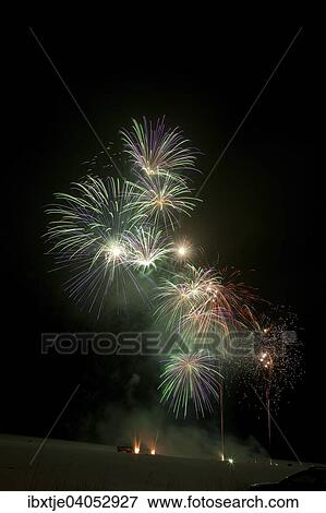 Stock Photo - "Fireworks, Saxony-Anhalt, Germany, Europe". Fotosearch