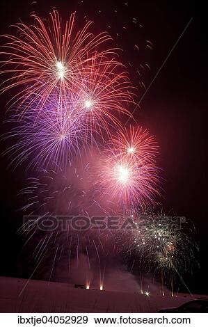 Stock Photo - "Fireworks, Saxony-Anhalt, Germany, Europe". Fotosearch