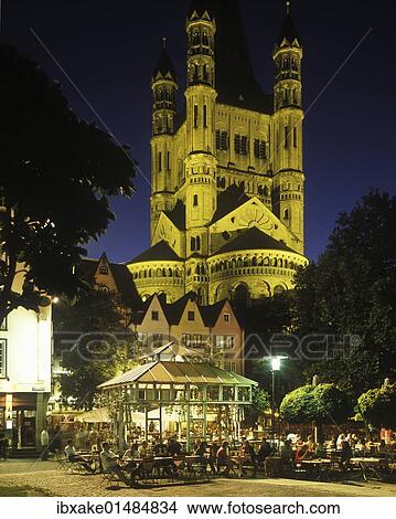 "Fischmarkt square and Gross St. Martin church, in the evening, illuminated, old town, Cologne, North Rhine-Westphalia, Germany, Europe" View Large Photo Image Picture - "Fischmarkt square and Gross St. Martin church, in the evening, illuminated, old town, Cologne, North Rhine-Westphalia, Germany, Europe". Fotosearch