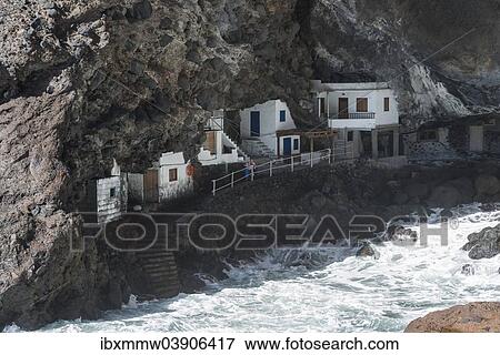 "Fishermen's houses in the smugglers cove at Tijarafe, La Palma, Canary Islands, Spain, Europe" View Large Photo Image Stock Photo - "Fishermen's houses in the smugglers cove at Tijarafe, La Palma, Canary Islands, Spain, Europe". Fotosearch