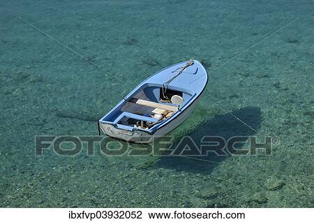 Stock Image - "Fishing boat in a bay, near Jadrtovac, Adriatic Sea, Dalmatia, Croatia, Europe". Fotosearch