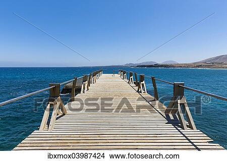 Picture - "Fishing village near Arrieta, Punta de la Vela, Lanzarote, Canary Islands, Spain, Europe". Fotosearch