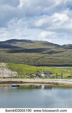 "Fishing village on the shores of Loch Eriboll, Heilam, Northern Highlands, Scotland, United Kingdom, Europe" View Large Photo Image Stock Image - "Fishing village on the shores of Loch Eriboll, Heilam, Northern Highlands, Scotland, United Kingdom, Europe". Fotosearch