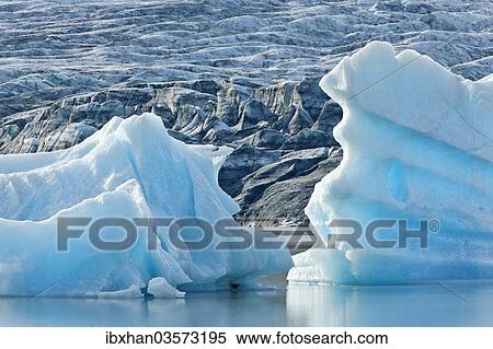 Stock Photography - "Fjallsarlon glacier lake, Southern Region, Iceland, Europe". Fotosearch