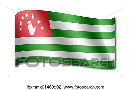 Stock Image - Flag of Abkhazia. Fotosearch