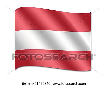 Stock Image - Flag of Austria. Fotosearch