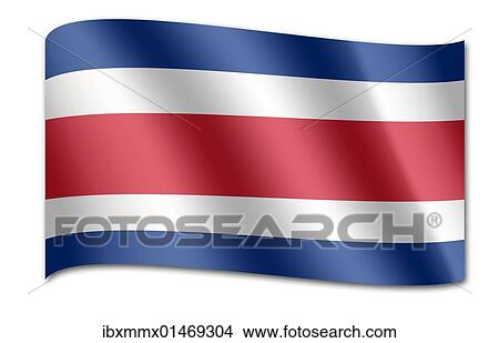 Picture - Flag of Costa Rica. Fotosearch