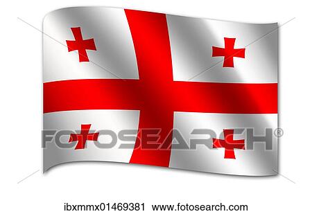 Flag of Georgia View Large Photo Image Stock Image - Flag of Georgia. Fotosearch