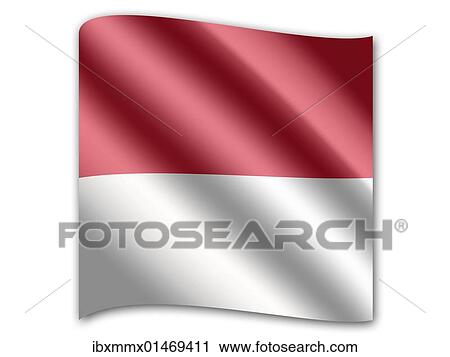 Stock Image - Flag of Monaco. Fotosearch
