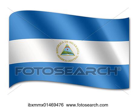 Flag of Nicaragua View Large Photo Image Stock Photograph - Flag of Nicaragua. Fotosearch