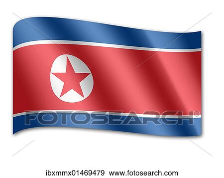 Flag of North Korea View Large Photo Image Stock Photo - Flag of North Korea. Fotosearch