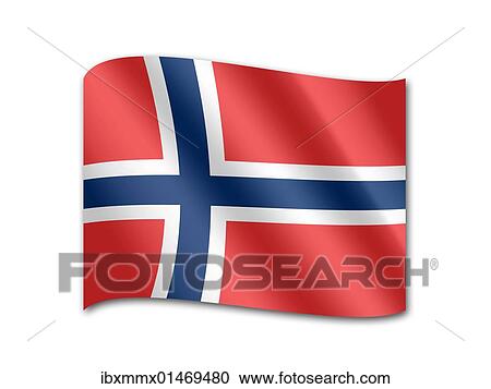 Stock Image - Flag of Norway. Fotosearch