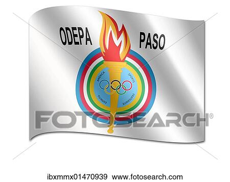 Stock Photo - "Flag of Pan-American Sports Organization, PASO". Fotosearch