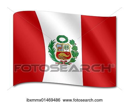 Stock Photograph - Flag of Peru. Fotosearch