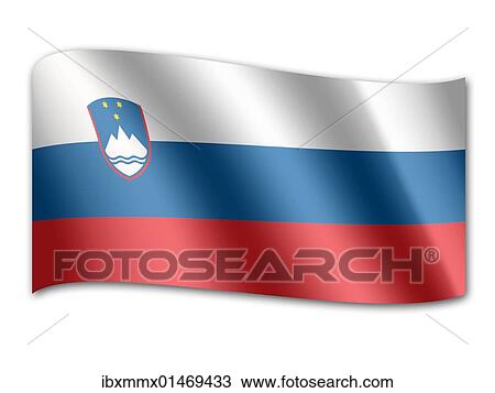 Stock Image - Flag of Slowenia. Fotosearch