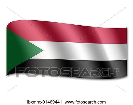 Stock Image - Flag of Sudan. Fotosearch
