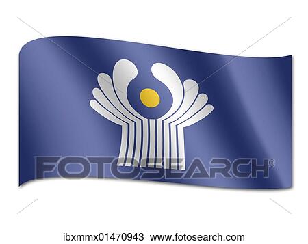 Stock Image - "Flag of the Commonwealth of Independent States, CIS". Fotosearch