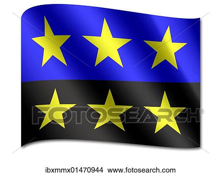 Picture - Flag of the European Coal and Steel Community. Fotosearch