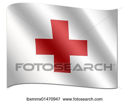 Flag of the Red Cross View Large Photo Image Stock Photo - Flag of the Red Cross. Fotosearch