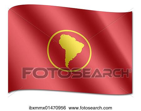 Flag of the Union of South American Nations View Large Photo Image Stock Photograph - Flag of the Union of South American Nations. Fotosearch
