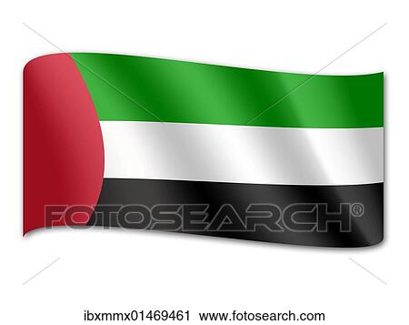 Stock Image - Flag of the United Arab Emirates. Fotosearch