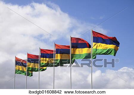 Flags of Mauritius View Large Photo Image Stock Image - Flags of Mauritius. Fotosearch