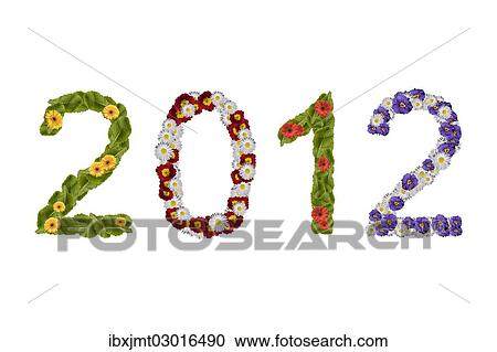 Flowers arranged to show the year 2012 View Large Photo Image Stock Image - Flowers arranged to show the year 2012. Fotosearch