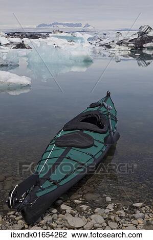 "Folding kayak on the bank of the Joekulsarlon glacial lake, Iceland, Europe" View Large Photo Image Stock Image - "Folding kayak on the bank of the Joekulsarlon glacial lake, Iceland, Europe". Fotosearch