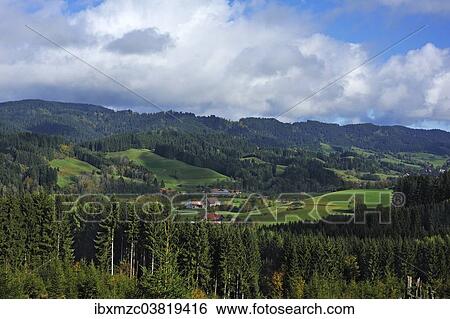 "Forested mountain landscape with views of Spitalhof, Oberallgau, Bavaria, Germany, Europe" View Large Photo Image Stock Photograph - "Forested mountain landscape with views of Spitalhof, Oberallgau, Bavaria, Germany, Europe". Fotosearch