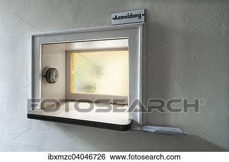 "Former front desk with window and bell at an industrial plant, Industrial Museum, Lauf an der Pegnitz, Middle Franconia, Bavaria, Germany, Europe" View Large Photo Image Stock Photograph - "Former front desk with window and bell at an industrial plant, Industrial Museum, Lauf an der Pegnitz, Middle Franconia, Bavaria, Germany, Europe". Fotosearch