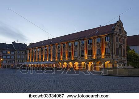 Stock Photo - "Former Steuerhaus, tax house, Memmingen, Bavarian Swabia, Bavaria, Germany, Europe". Fotosearch