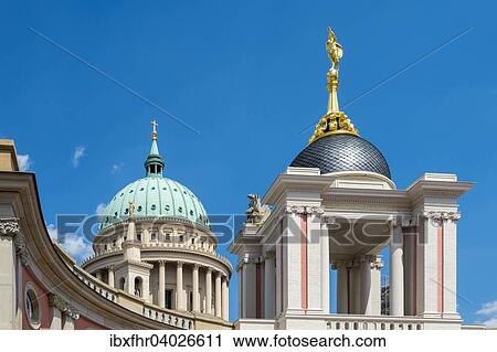 "Fortunaportal of the City Palace and St. Nicholas' Church, Potsdam, Brandenburg, Germany, Europe" View Large Photo Image Stock Image - "Fortunaportal of the City Palace and St. Nicholas' Church, Potsdam, Brandenburg, Germany, Europe". Fotosearch