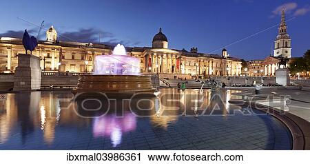 "Fountain and equestrian statue of George IV in front of the National Gallery and Church of St Martin-in-the-Fields, Trafalgar Square, London, England, United Kingdom, Europe" View Large Photo Image Stock Image - "Fountain and equestrian statue of George IV in front of the National Gallery and Church of St Martin-in-the-Fields, Trafalgar Square, London, England, United Kingdom, Europe". Fotosearch