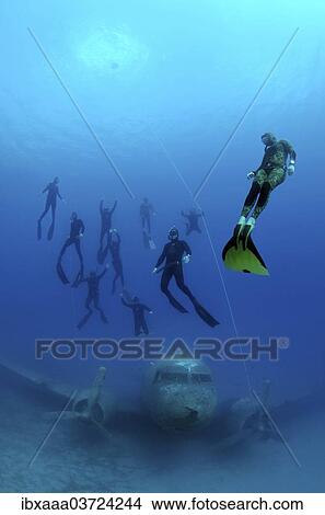 "Freedivers at the Douglas Dakota plane wreck, near Kas, Lycia, Province of Antalya, Turkey, Asia" View Large Photo Image Picture - "Freedivers at the Douglas Dakota plane wreck, near Kas, Lycia, Province of Antalya, Turkey, Asia". Fotosearch
