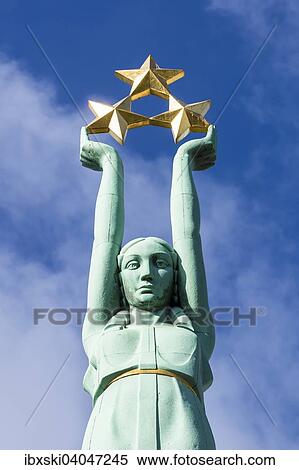 "Freedom Monument, Brivibas piemineklis in Latvian, also called Milda, built in 1935, Riga, Latvia, Europe" View Large Photo Image Stock Photography - "Freedom Monument, Brivibas piemineklis in Latvian, also called Milda, built in 1935, Riga, Latvia, Europe". Fotosearch